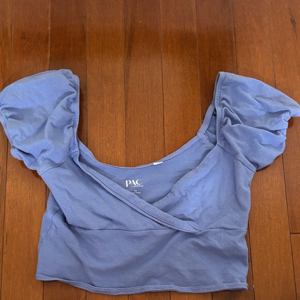 Pacsun Blue Puff Sleeve Top
